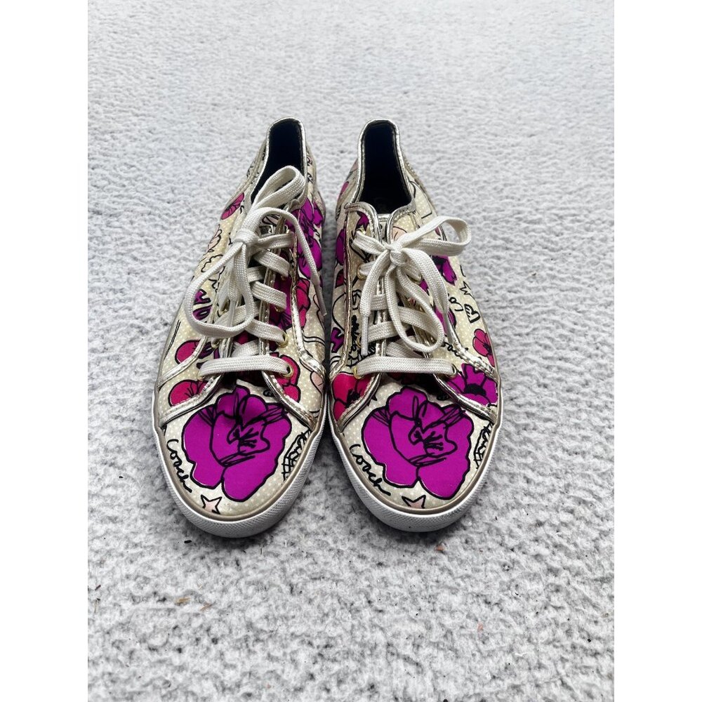 Coach Tennis Shoes Womens 10 B Dee Daisy Floral Print Canvas Sneaker - Picture 2 of 10